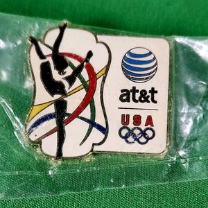 Enamel Pin USA Olympic at&t Sponsor Pin, Rhythmic Dancer, NIP